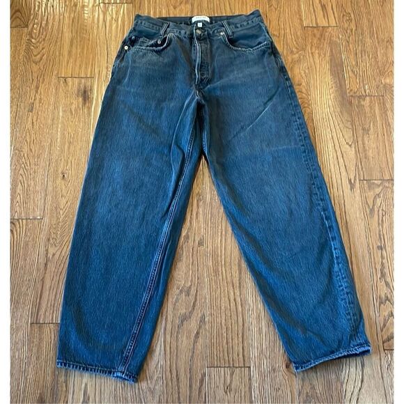 AGolde tapered leg high rise black jeans size 29 - Picture 13 of 13